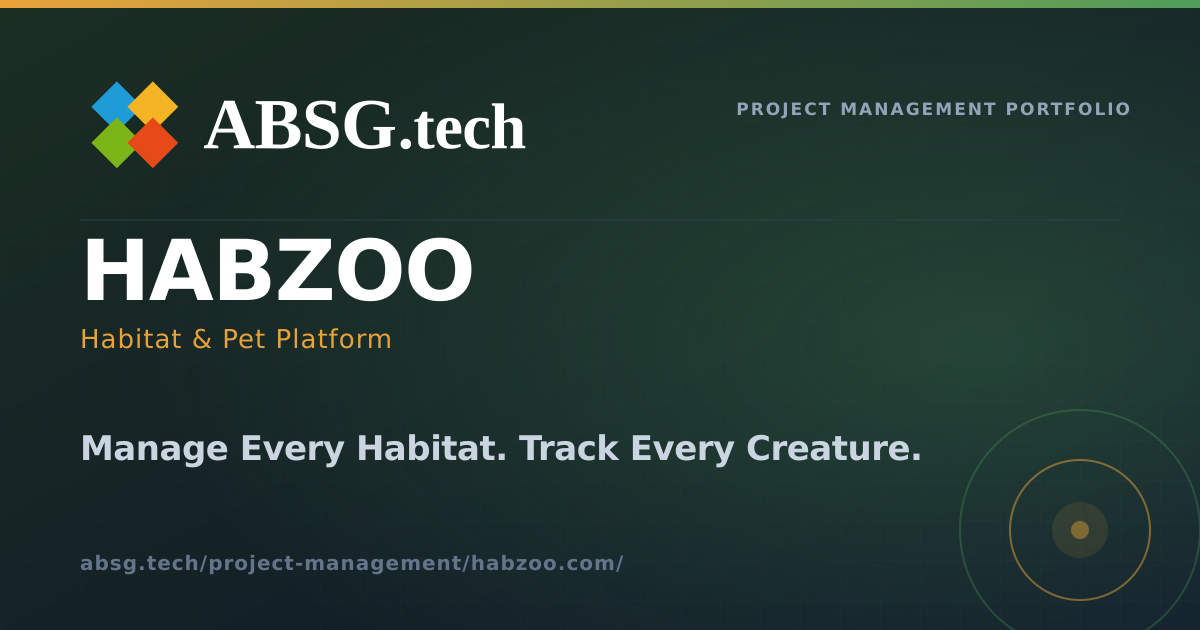 HabZoo — Manage Every Habitat. Track Every Creature. | ABSG.TECH